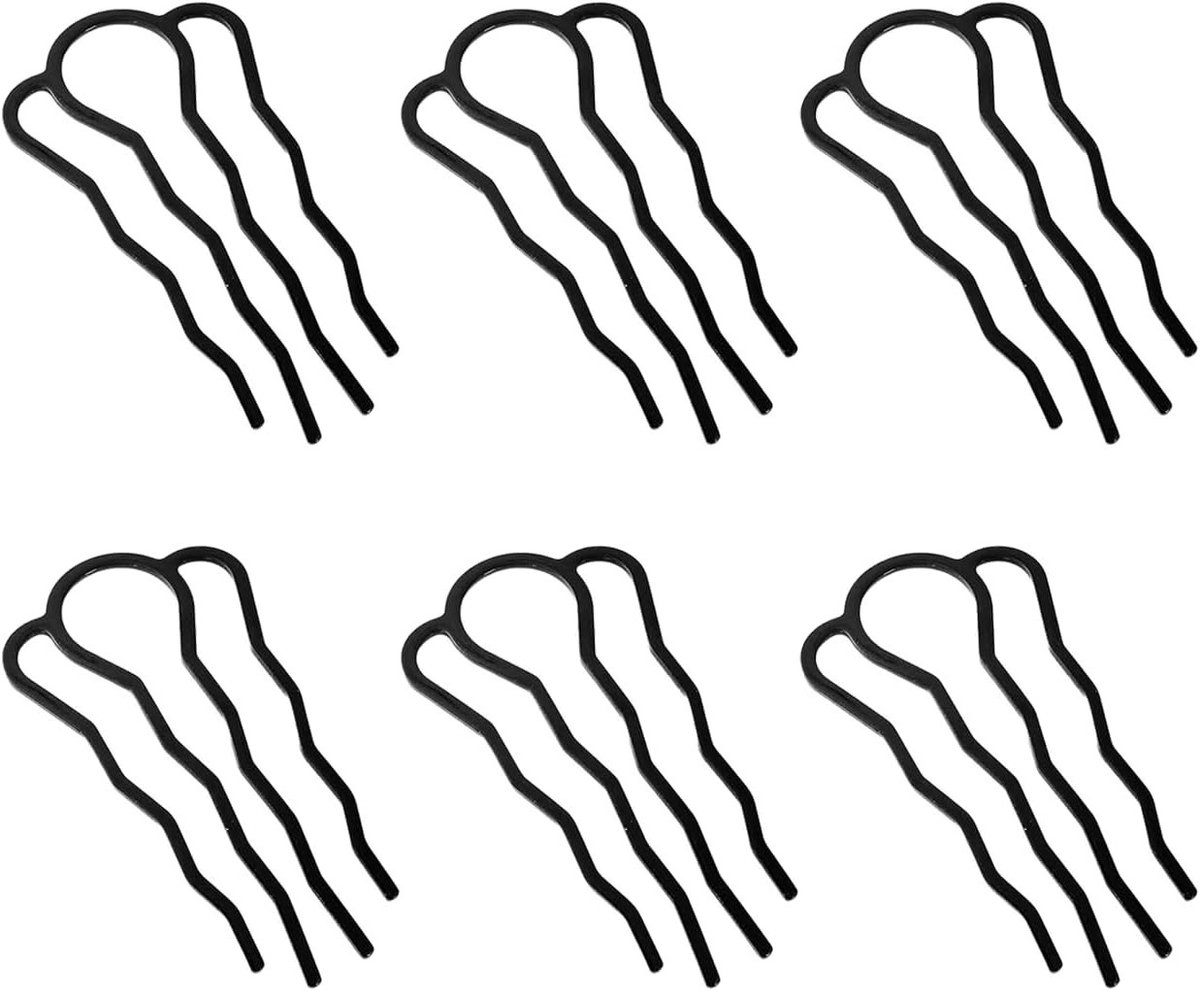 Haarspelden - 4-tands Haarklemmen - 5 x 10 cm - 6 Stuks