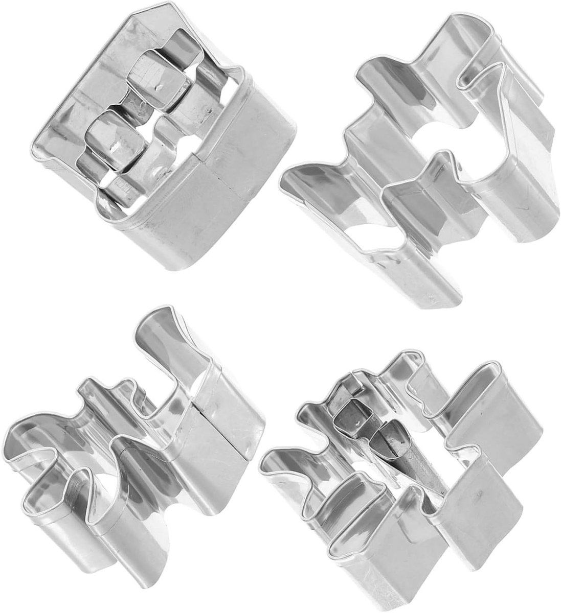 Koekjesvorm - Vormpjes - Bakken - Roestvrij staal - 4x3 cm - Zilver