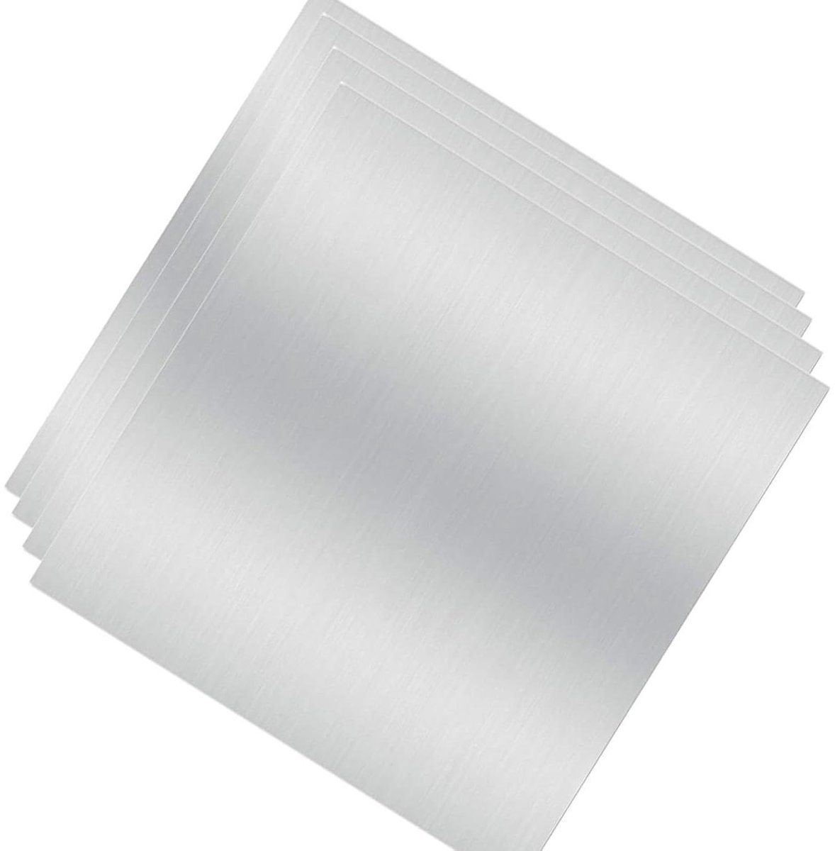 Aluminium Plaat - Metaalplaat - Doe-het-zelf Projecten - Sterk 6061 T6 - 4 Stuks 1mm - Zilverkleurig
