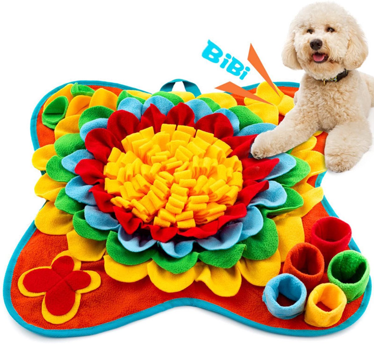 Hondenmatten, hondensnacks, voermatten geschikt voor kleine en middelgrote honden, antislip interactieve puzzelspeeltjes voor honden en speeltjes die het natuurlijke foerageergedrag stimuleren.