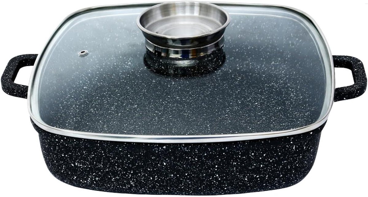 Braadpan Aluminium - Gietpan Schmorbräter - Langzaam Garen - Energiebesparend - Ø 28 cm - Natura