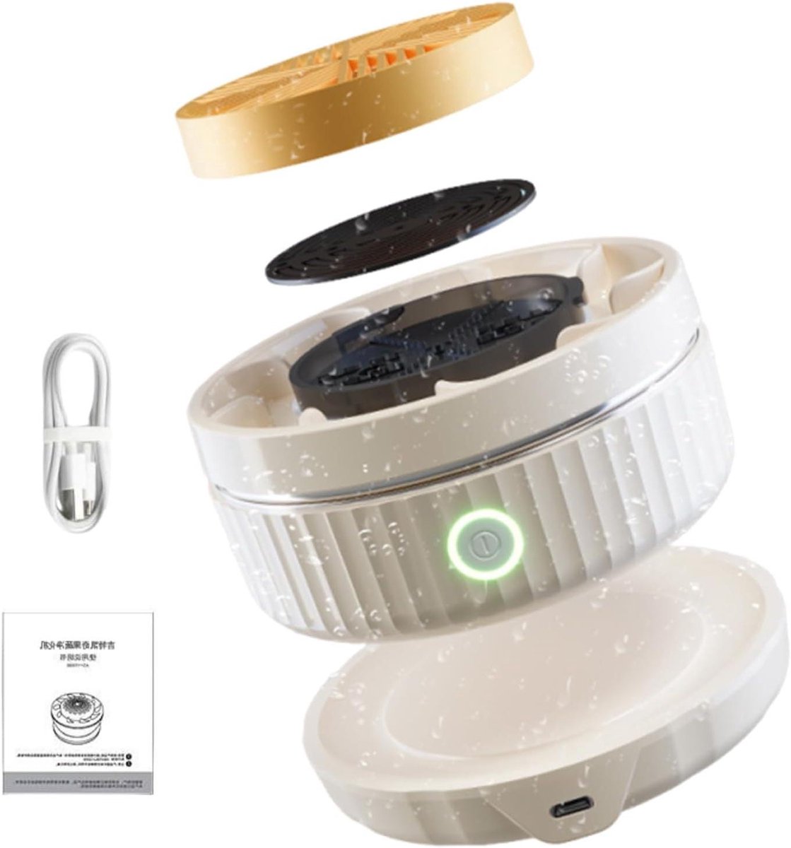 Groente Fruit Reiniger - Wasbak USB - Producten Schoonmaken - Draaibare Kom - 4.1-6 Liter - Wit