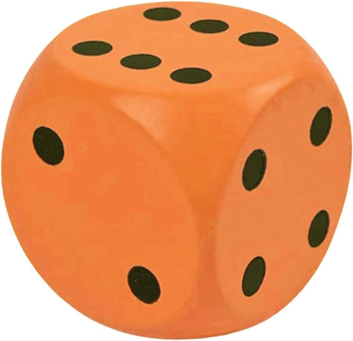 Grote dobbelstenen - Speelkubussen Leer - Spel en educatie - Zacht PU materiaal - 18 cm - Oranje