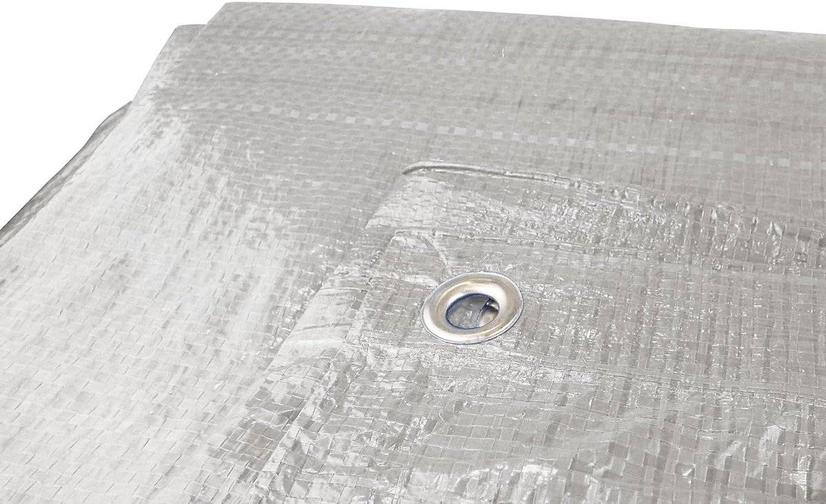 Dekzeil Waterdicht - Bouwzeil Tuindoek - Buiten Beschermen - Versterkte Duurzaamheid - 4x5 Meter - Zilver