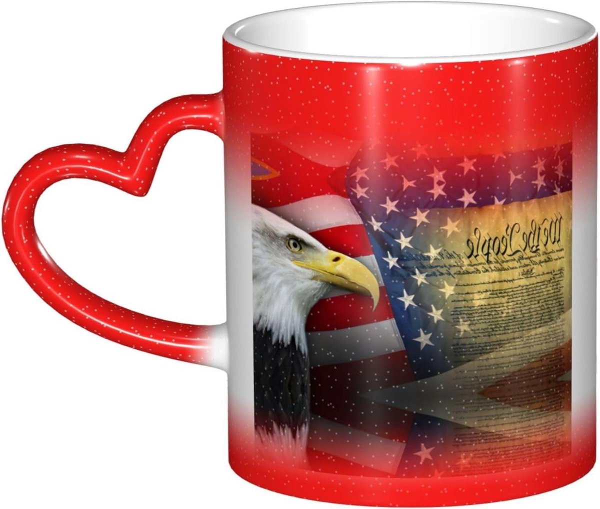Kleur Veranderende Mok - Themische Cup - Warme Drank - Warmte Reactief - 11oz Capaciteit - Rood