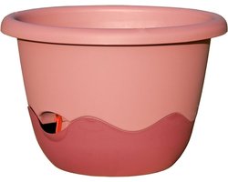 Bloempot Zelfwaterend - Plantenbak Ophangen - Planten Verzorgen - Waterniveau Indicator - Ø 30 cm - Roze Rood