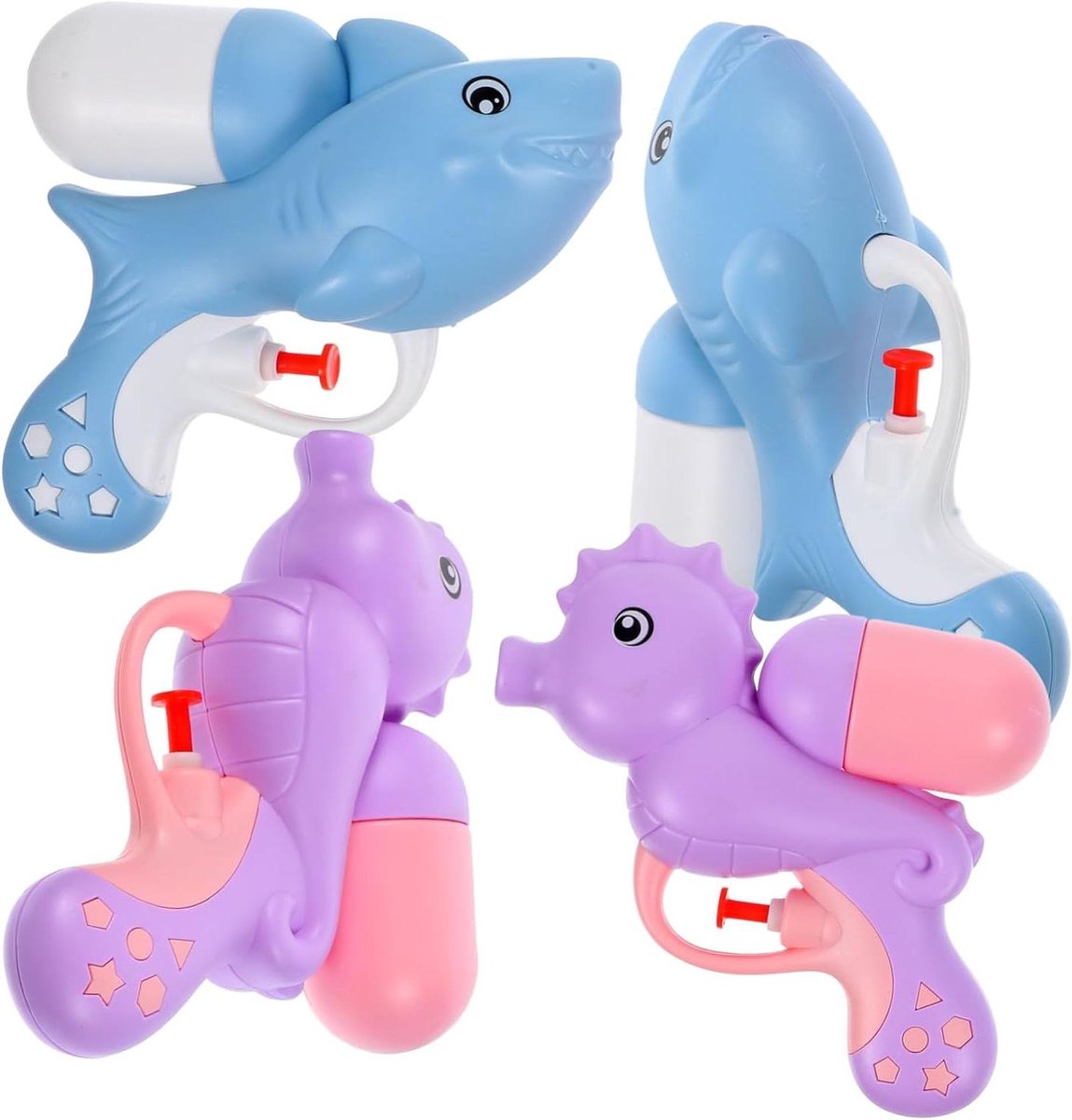 Cartoon Waterspeeltjes - Waterpistolen Kinderen - Zomerplezier Buiten - Schattig Dierenontwerp - 4 Stuks - Diverse Kleuren