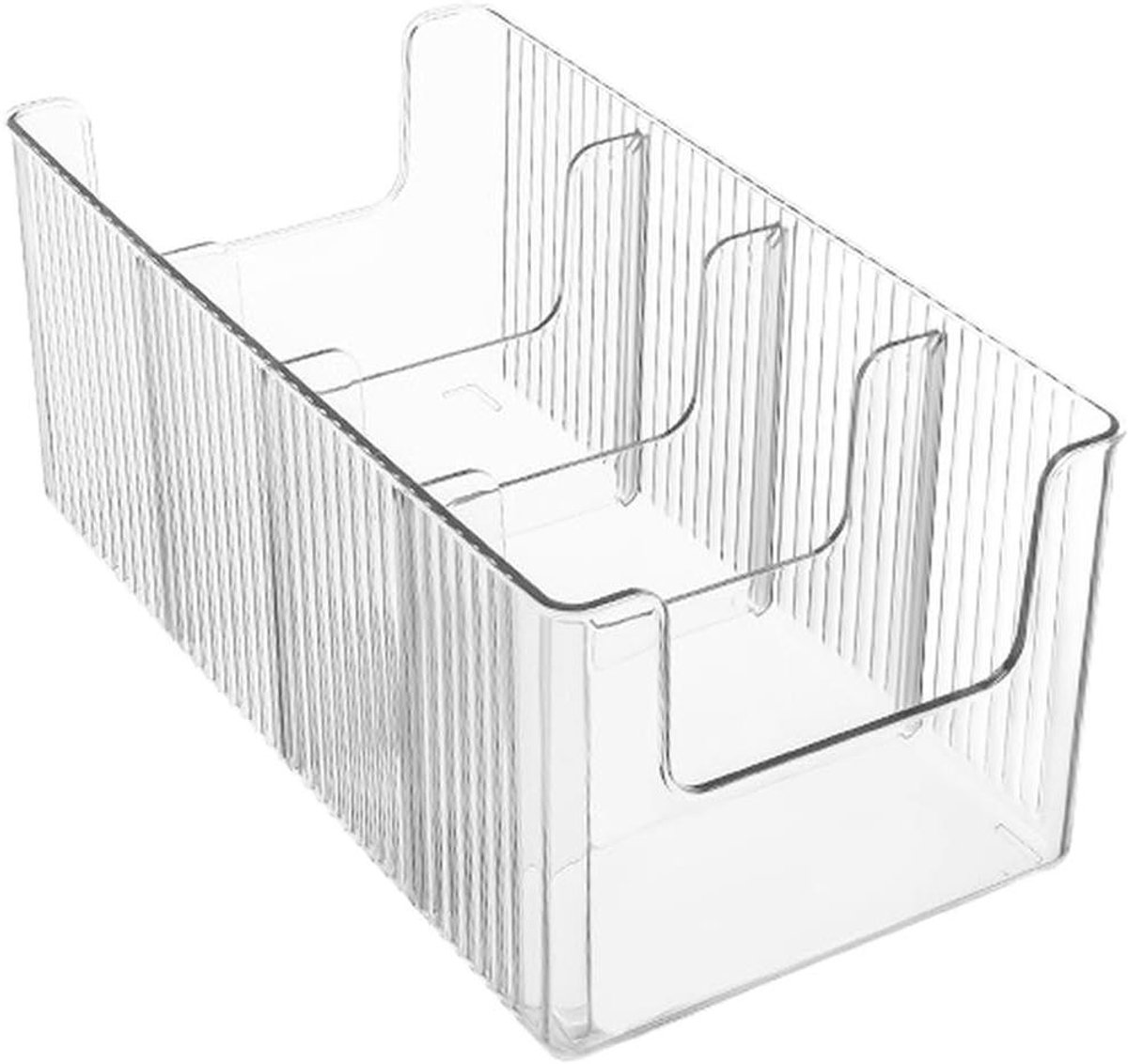 Opbergdoos - Organizer bak - Kast Ordenen - Verstelbare verdelers - 24.5 tot 43 cm - Transparant
