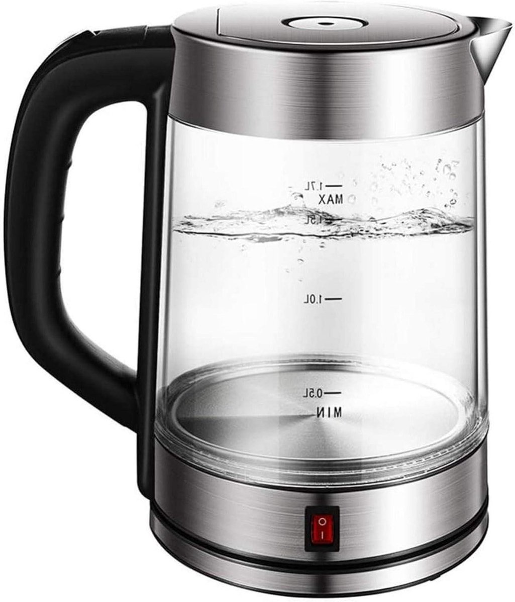 Glazen Waterkoker - Eco Waterkoker Draadloze Waterkoker - Snel Water Koken - BPA-Vrij Ontwerp - 1.7L - Transparant