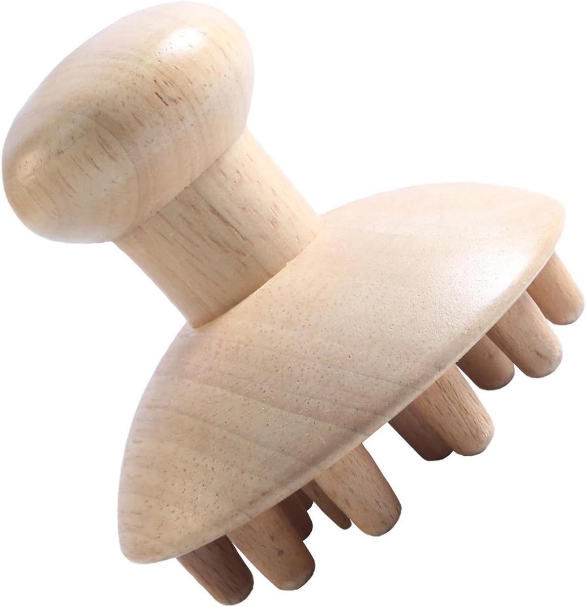 Houten Paddestoel Massageapparaat - Spierroller Peesstok - Spierontspanning Lichaamsvorming - Ergonomisch Ontworpen Handvat - 19.7 x 18.7 x 11.3 cm