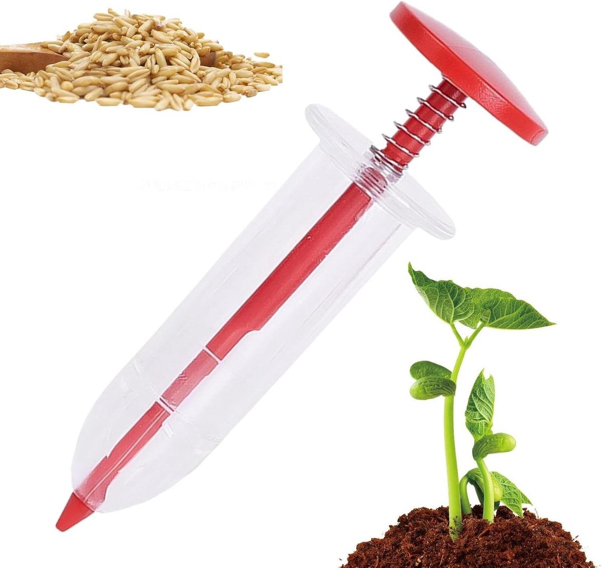 Zaadstrooier Tuin - Zaad Dispenser - Efficiënt Zaaien - Verstelbare Gatgrootte - 12 x 52 x 52 cm - Groen