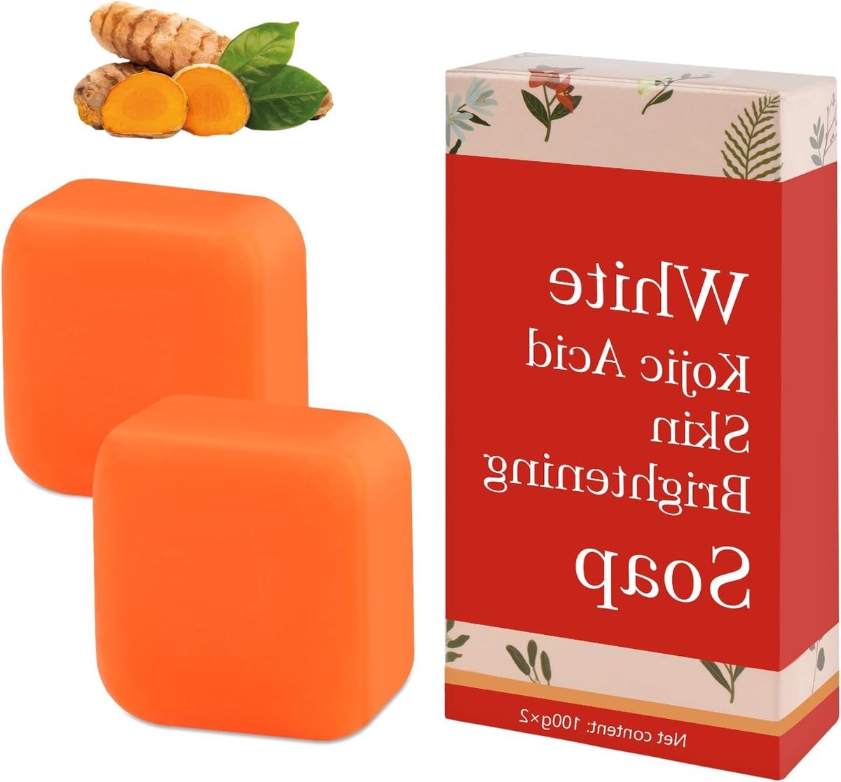 Kojic Acid Zeep voor Huidverheldering en Glans, 2 * 100g, Verbetert Ongelijke Huidtint, Hydrateert en Verzacht Acne