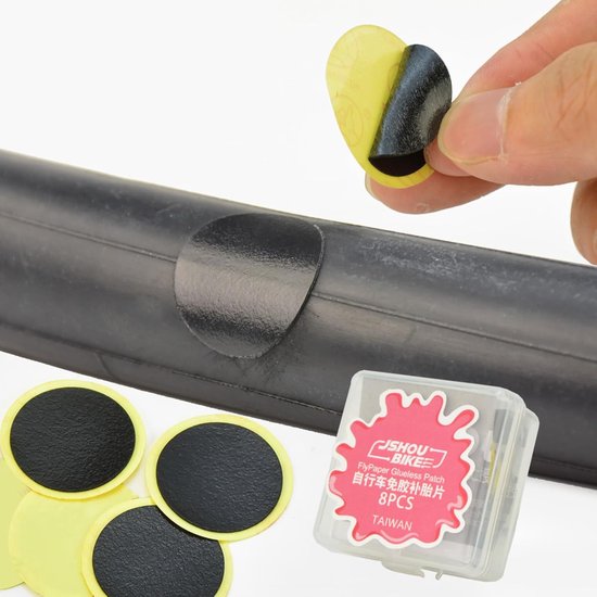 Fietsband Reparatie - Lekke Banden - Snel Herstellen - Lijmvrije Pleisters - 8 Stuks - Zwart — afbeelding 3