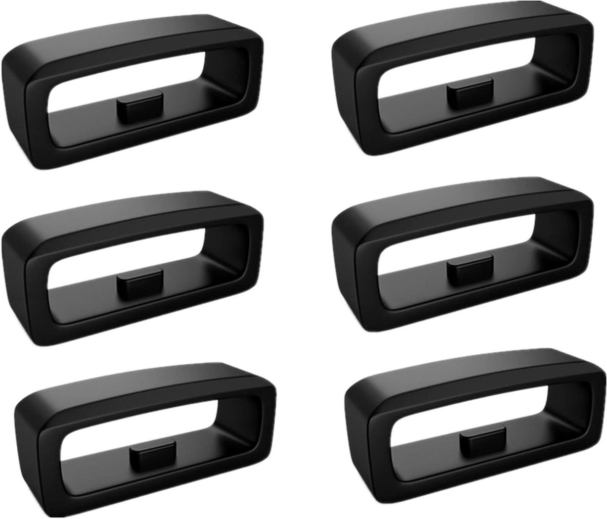 Horlogeband Hulpstukken - Band Houders - Horloge Beveiligen - Set van 6 stuks - 18mm - Zwart