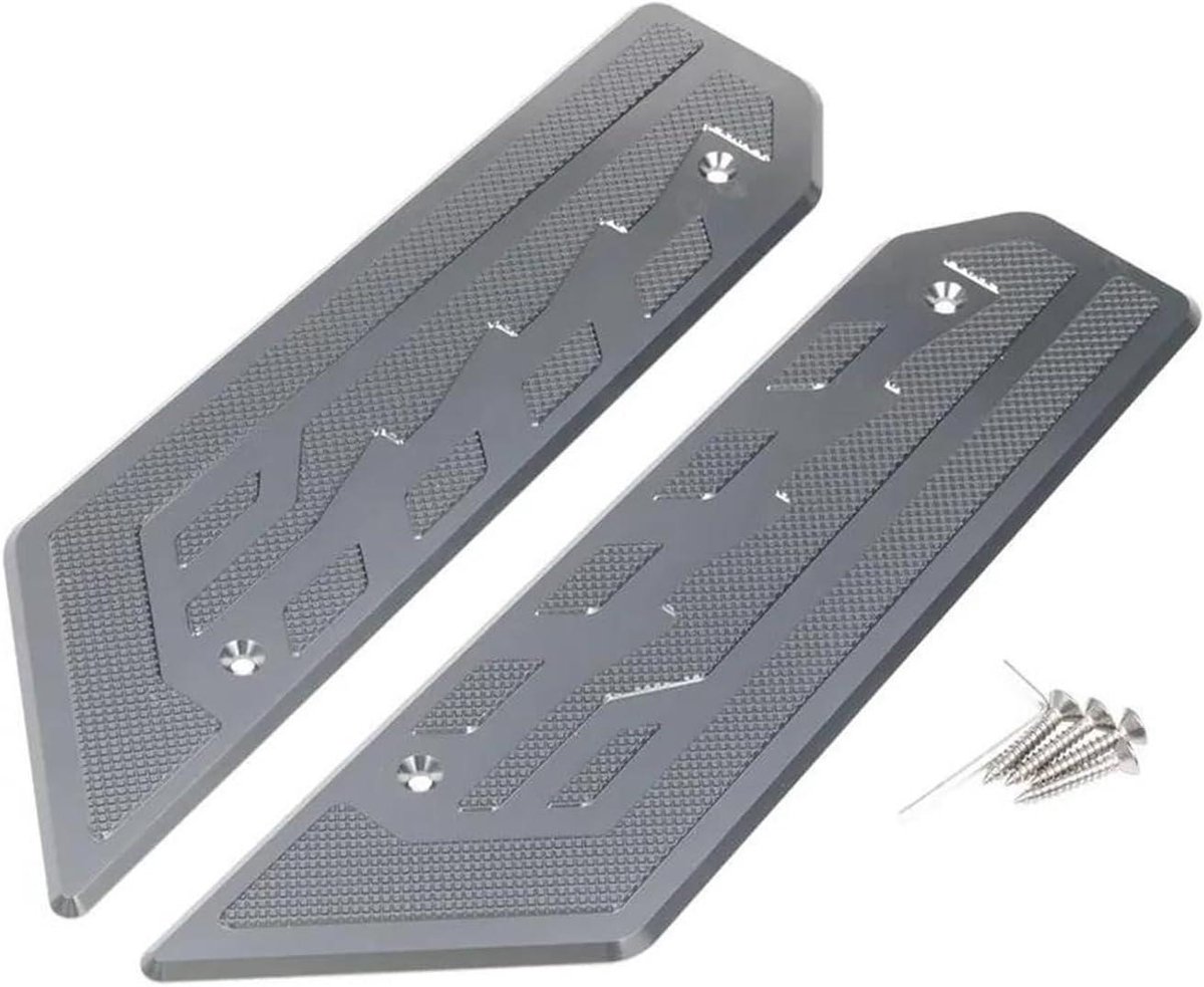 Motorfiets Voetsteunen - Voetbord Pedaal - Verbeterde Grip - CNC Aluminium - 1 Paar - Grijs