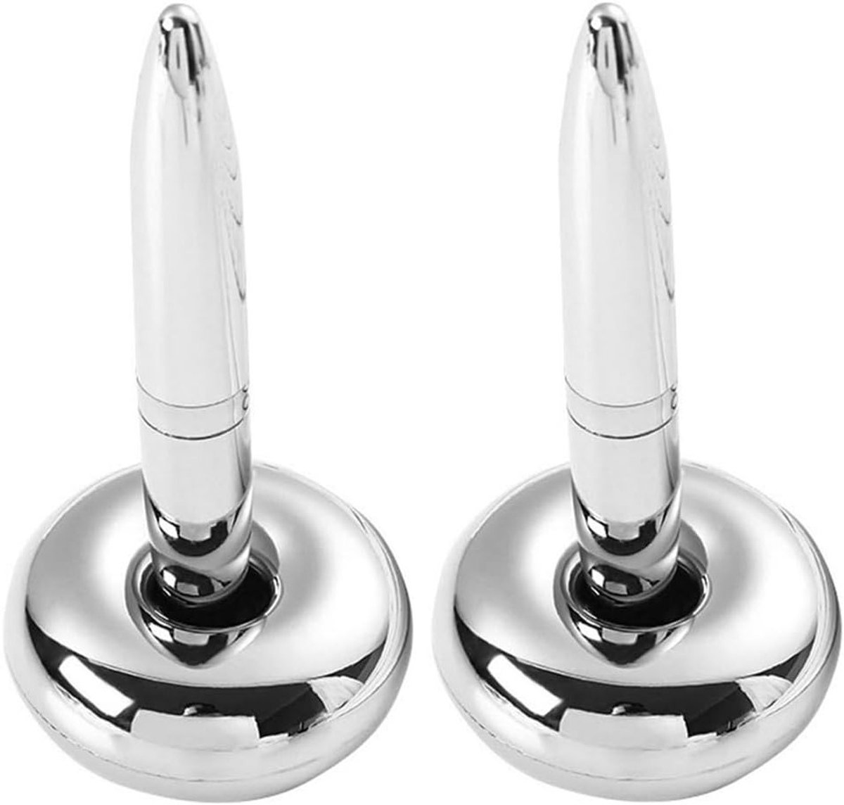 Elegante metalen balpen met magnetische functie, perfect voor kantoor en handtekeningen, 2-pack met stijlvolle schrijfinstrumenten