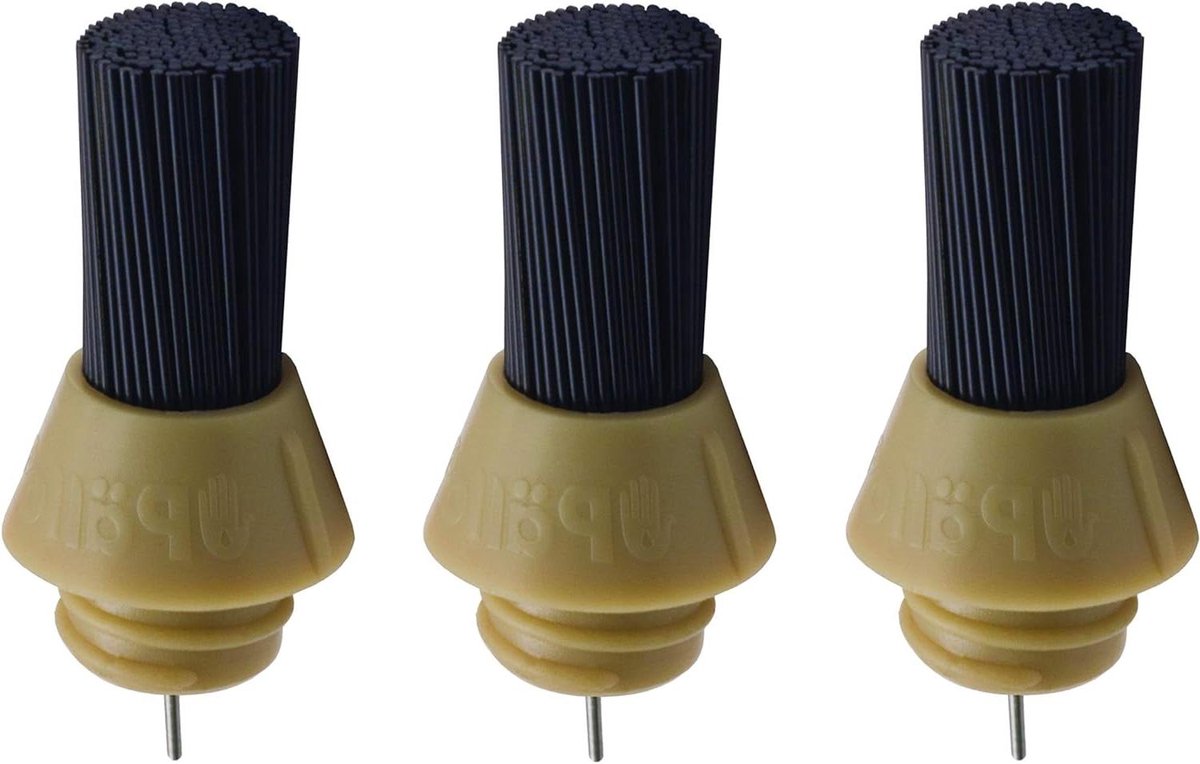 Nylon Borstels - Vervangende Borstels - Espresso Reinigen - Uniek Waterafvoerend Design - 3 stuks - Beige