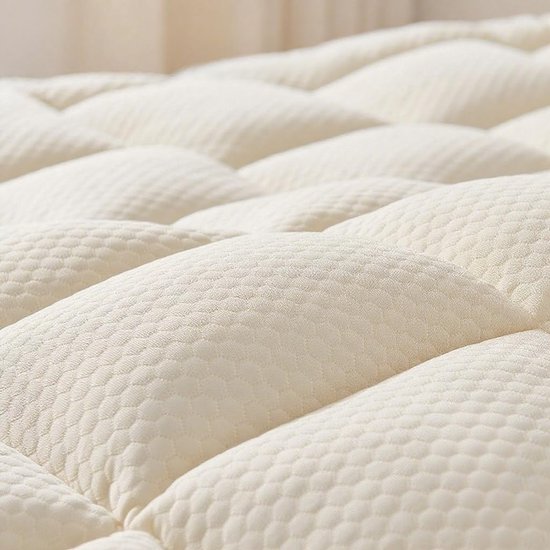 Dikke Futonmatras - Logeerbed Vloermatras - Ruimtebesparend Slapen - Opvouwbaar Ontwerp - 90 x 200 cm - Grijs-Wit — afbeelding 3