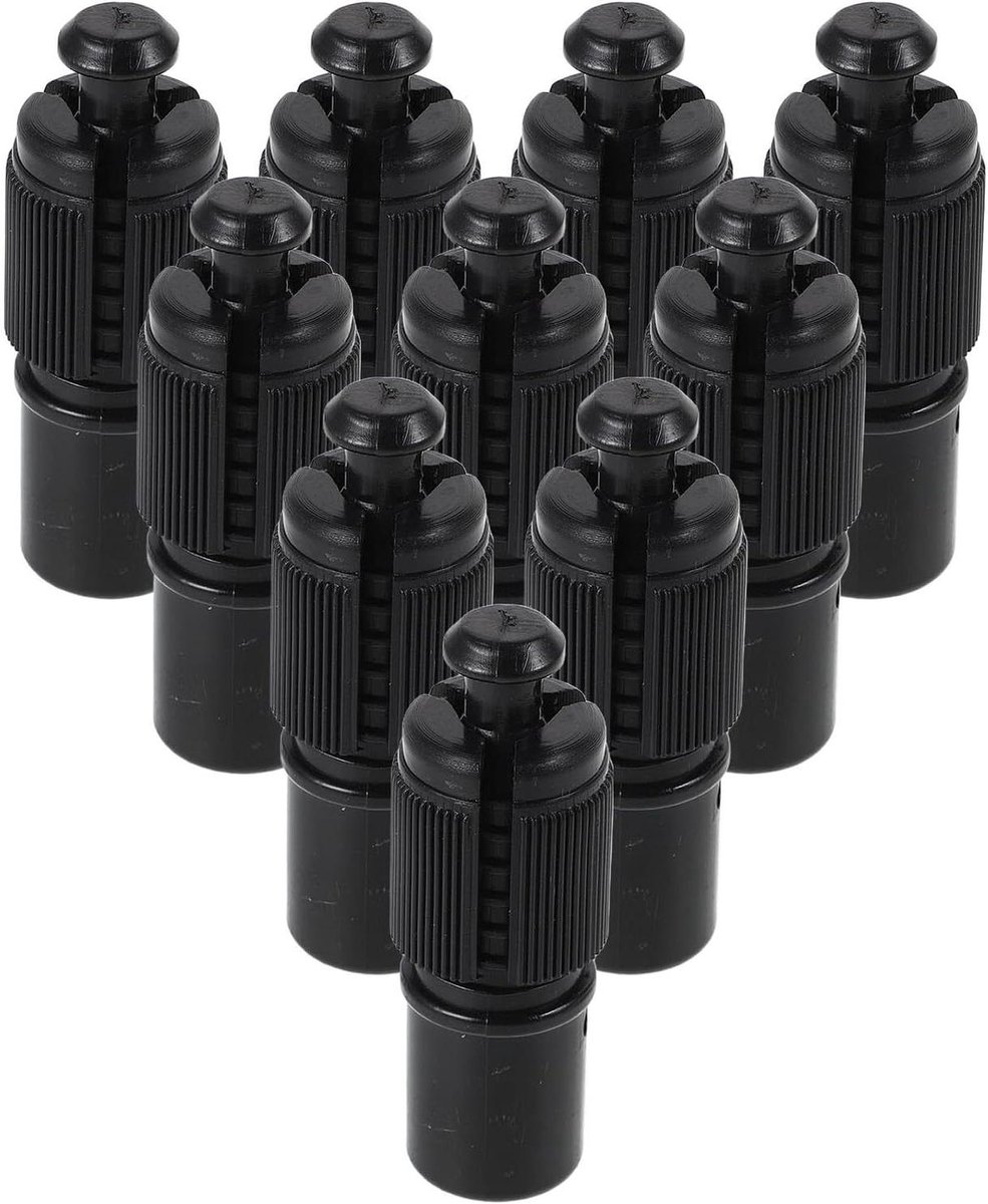 Verstelbare Bezemsteel Connectoren - Steel Verlengstuk Slot - Schoonmaak Vereenvoudigen - Antislip Nat Gebruik - 7 x 2.2 cm - Zwart