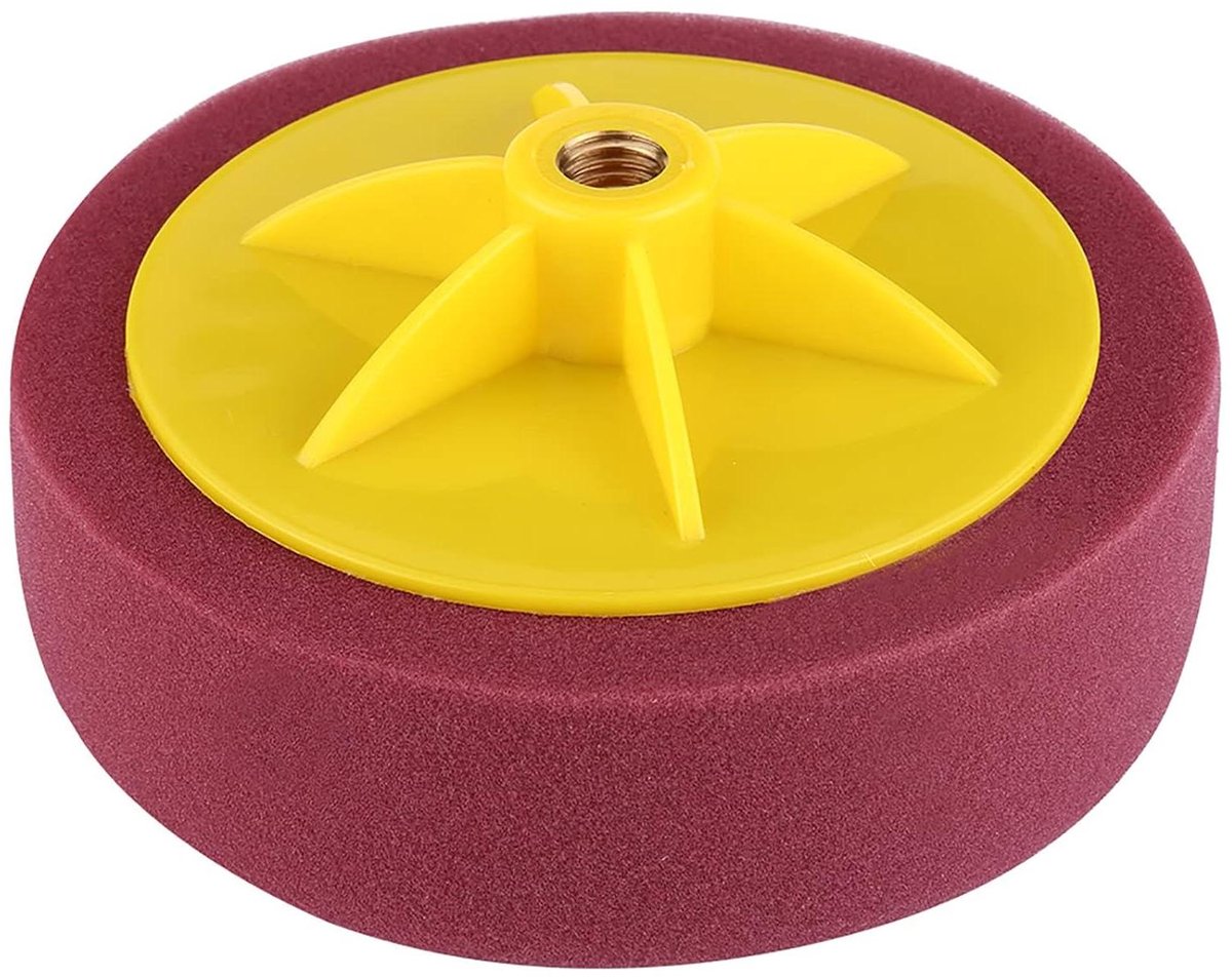 Polijstpadset Spons - Polijstschijven Pads - Auto Polijsten - Professionele Kwaliteit - 6 Inch - Wijnrood