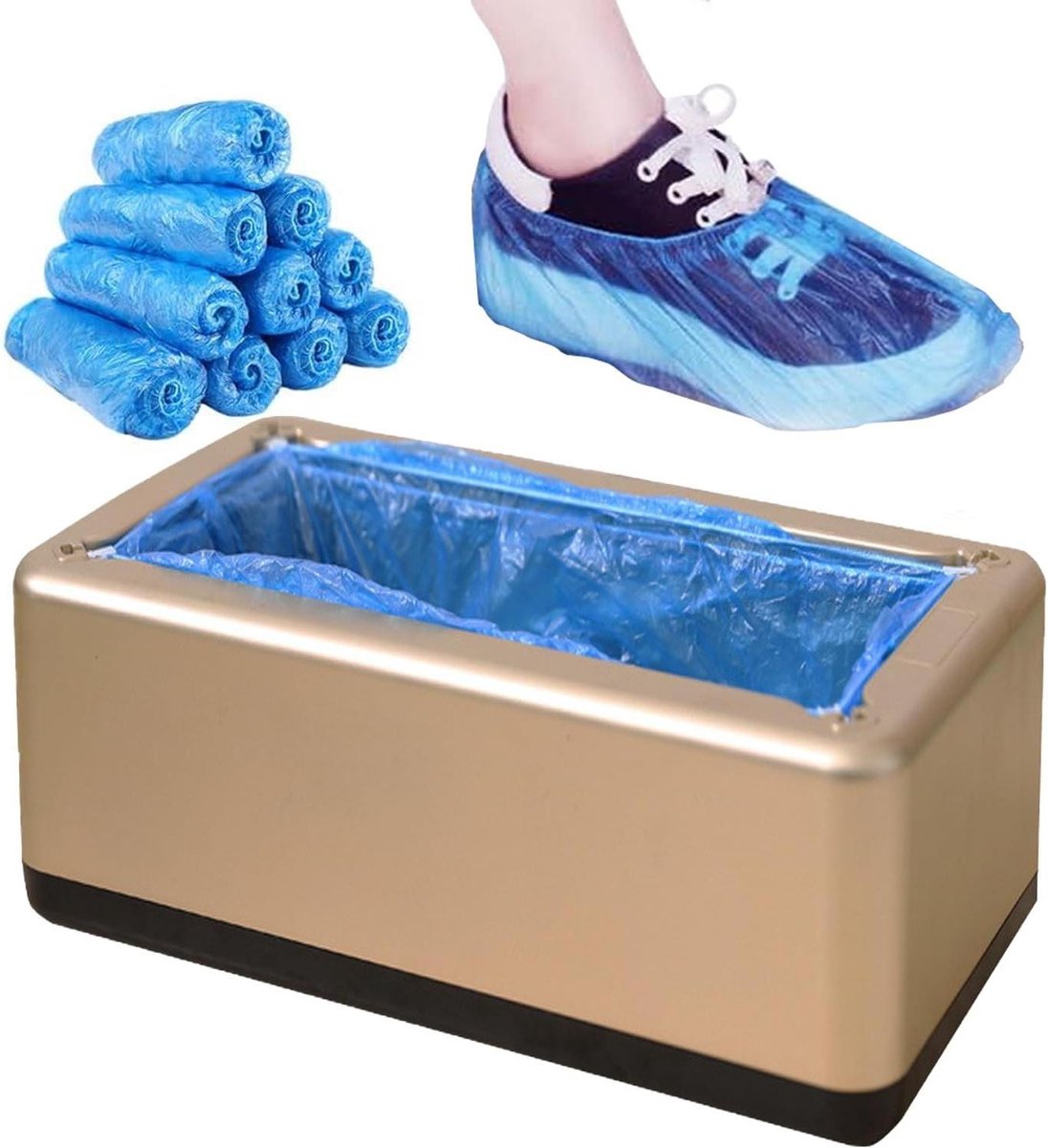 Automatische Schoenenovertrek Machine - Schoenovertrek Dispenser - Hygiënisch Huis - Handsfree Bedienen - 40 x 21 x 12 cm - Wit