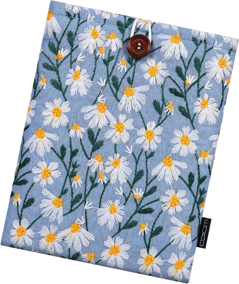 Daisy Padded Sleeve Pouch voor 6-7 inch e-readers zoals Kindle en Kobo - Bescherming en Stijl in Blauw