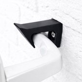 Flexibele Deurklinkhaak – Rubber Deurstopper voor Muur – Beschermt Deurklink & Wand – Inclusief Bevestiging - Zwart