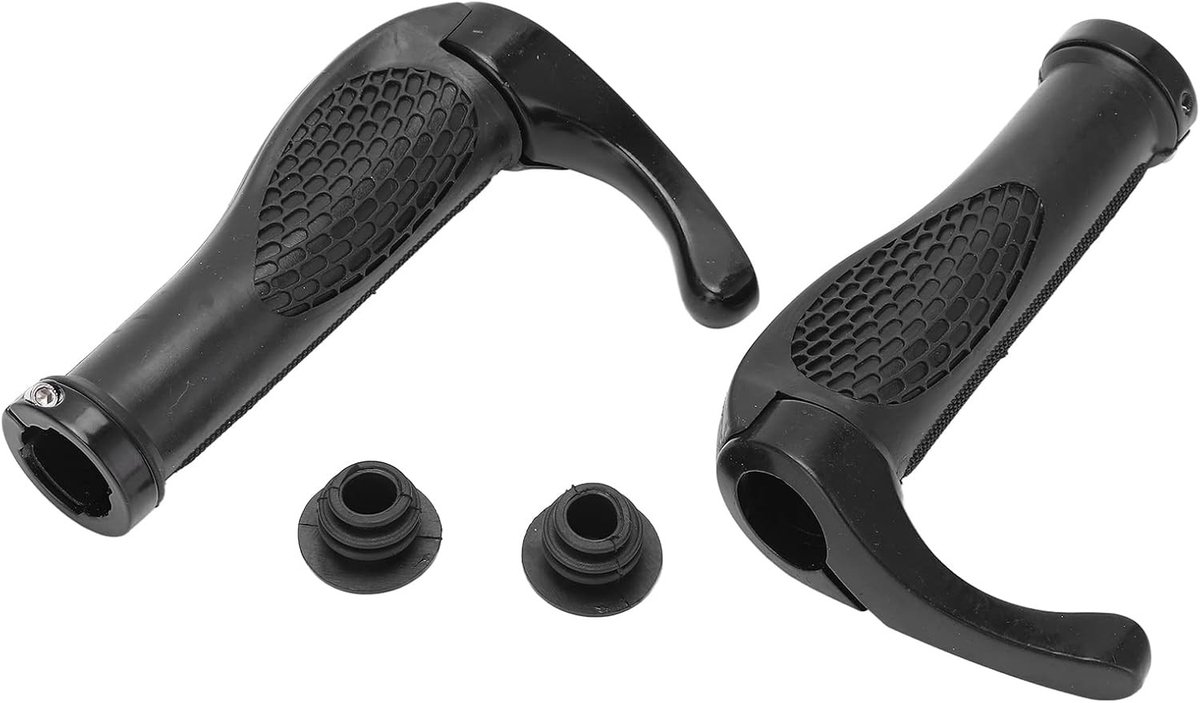 SPHProducts - Fietsstuurgrepen - Antislip rubber - Ergonomisch ontwerp - Zwart - Schokbestendig - Comfortabele grip - Geschikt voor fietsen - Verbredi