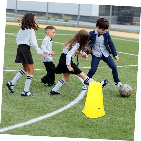 Voetbal Trainingskegels - Sport kegels - Behendigheidstraining - Felle Kleur - 30.5x24.7x24.7cm - Geel — afbeelding 4