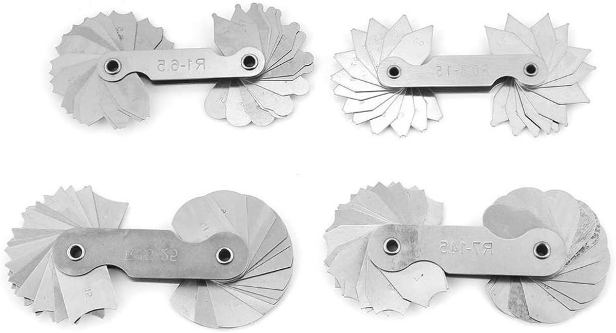 4-delige RVS Filet Gauge Set voor Nauwkeurige Metingen van Radii en Afmetingen