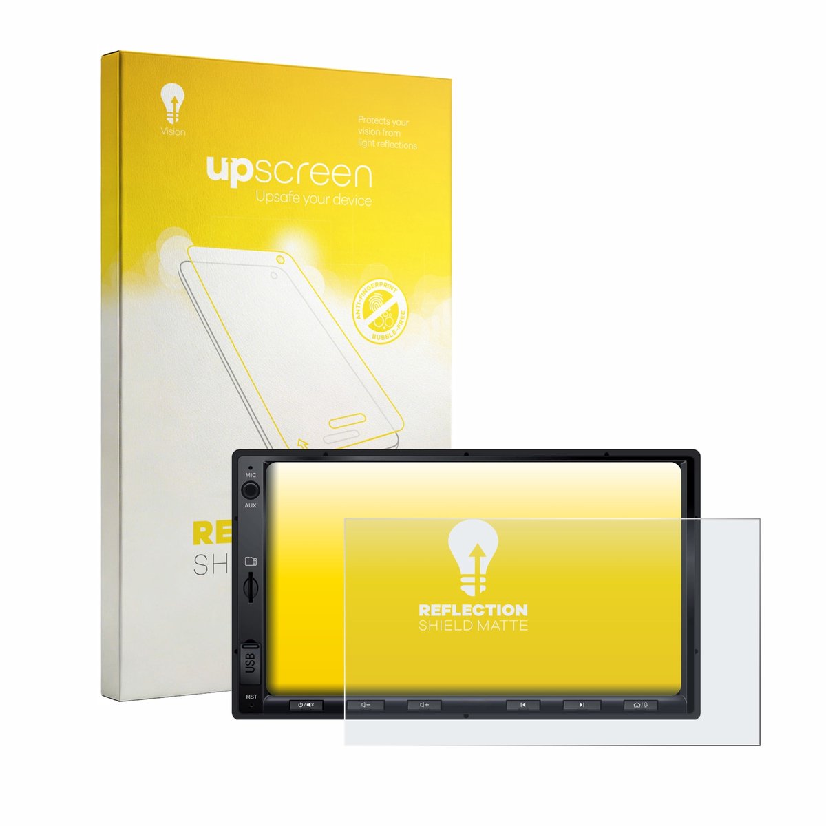 upscreen - Screenprotector voor Atoto A5LG2A7T 7" - Folie Beschermfolie anti glare matte