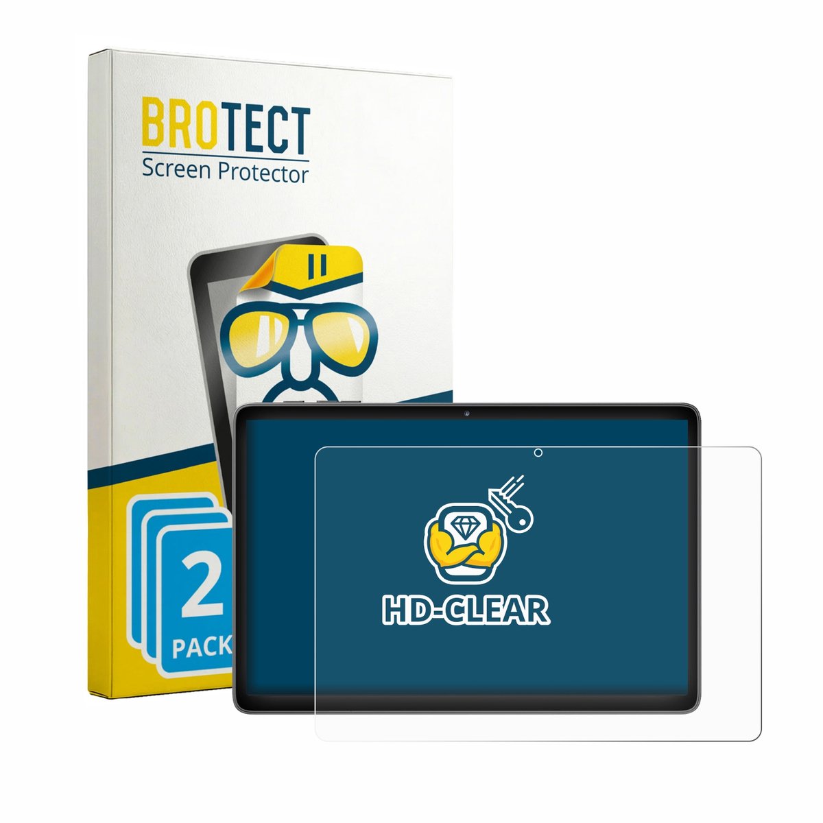 BROTECT - Screenprotector voor Mentume K80 10.1" - Folie Beschermfolie transparant 2 Stuks