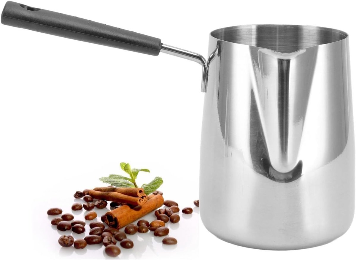 Koffiepot voor Turkse koffie 1000ml RVS geschikt voor espresso moka en Arabische koffie bereiden