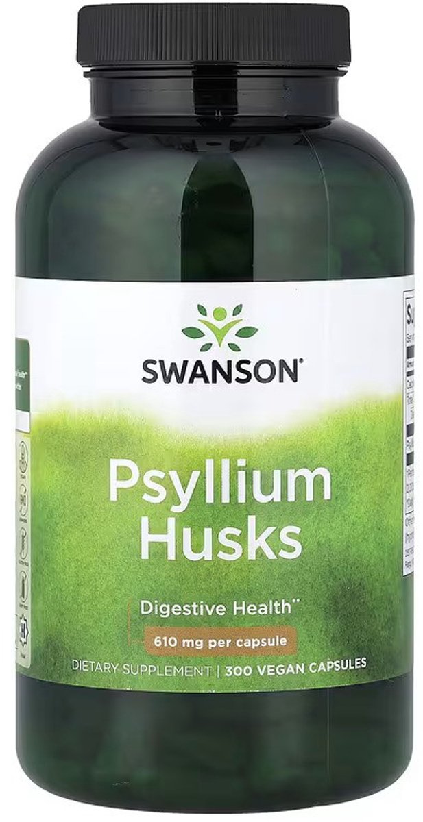 Swanson - Psyllium Husks - 610 mg - 300 Capsules