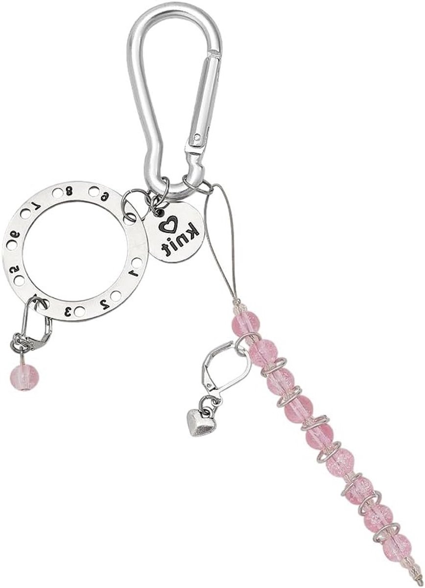 Houten Rijen Teller voor Breien en Haken, 15 cm Locking Buckle, Rijen Marker en Ketting voor Brei- en Naaiaccessoires
