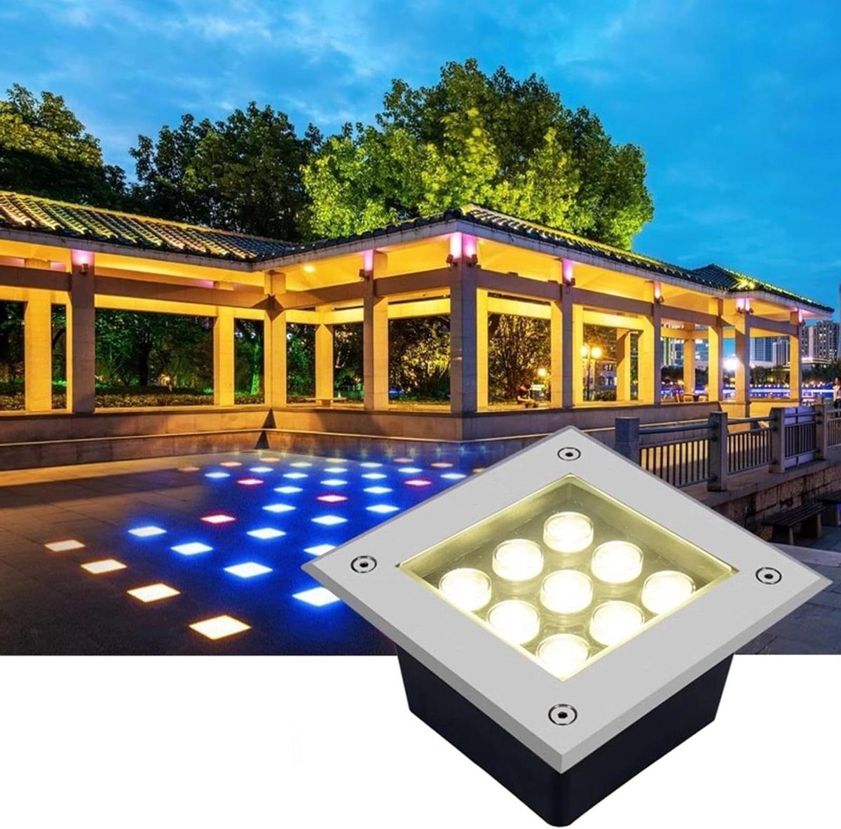 Led Vloerlamp - Inbouwspot Tuin - Landschap Verlichten - Roestvrij Staal - IP66 Waterdicht