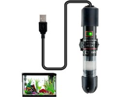 Aquarium Verwarmer - Kleine Aquarium Heater - Stabiele Watertemperatuur - USB Aangedreven - 10W - Zwart