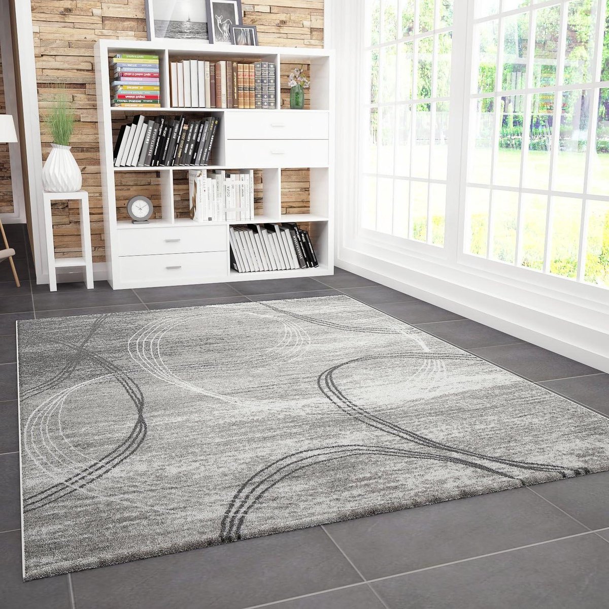 Vloerkleed - Tapijt vloerbedekking - Woonkamer inrichten - Glad geweven design - 120x170 c