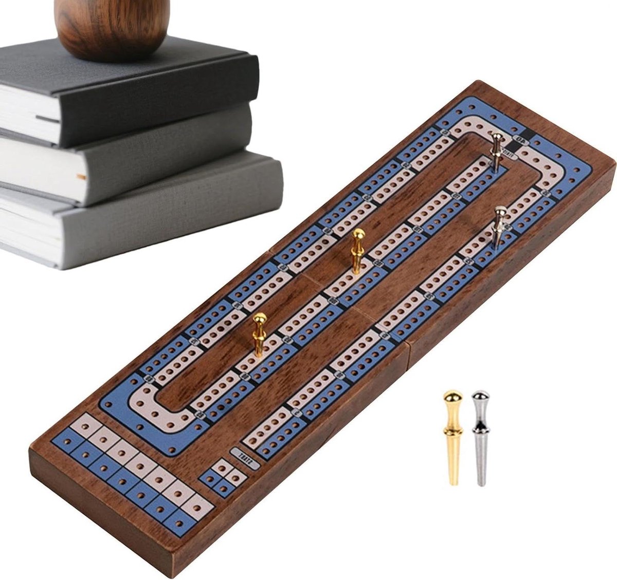 Score Bord - Tafelspel Scorehouder - Interactief Spel - Opvouwbaar Ontwerp - 28 cm - Zwart Walnoot