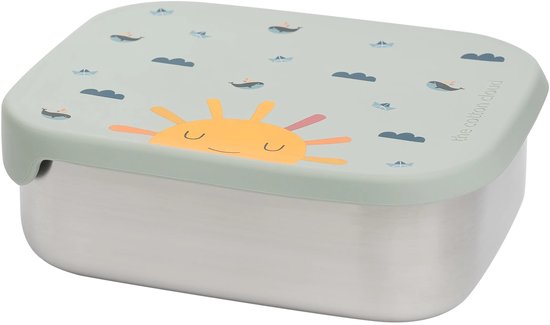 La lunch box Cotton Cloud en acier inoxydable avec couvercle en silicone origami