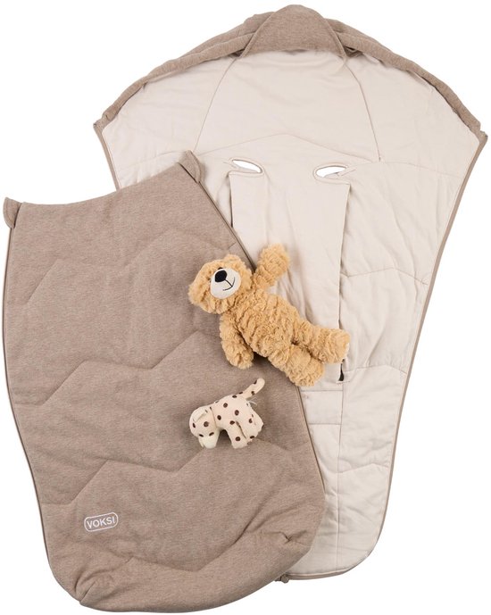 Voksi Zomervoetenzak Breeze Light - Voetenzak - Voetenzak buggy - Voetenzak autostoeltje - Zomervoetenzak buggy - Walnut solid van Voksi — afbeelding 3