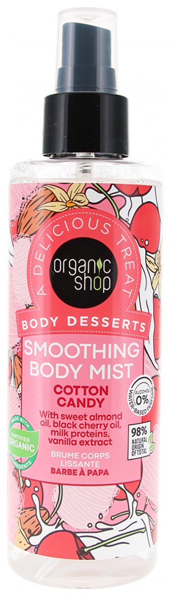Organic Shop Body Desserts Gladmakende Body Mist Suikerspin 200 ml