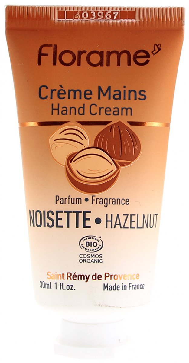 Florame Biologische Handcrème 30 ml (Geur : Hazelnoot)