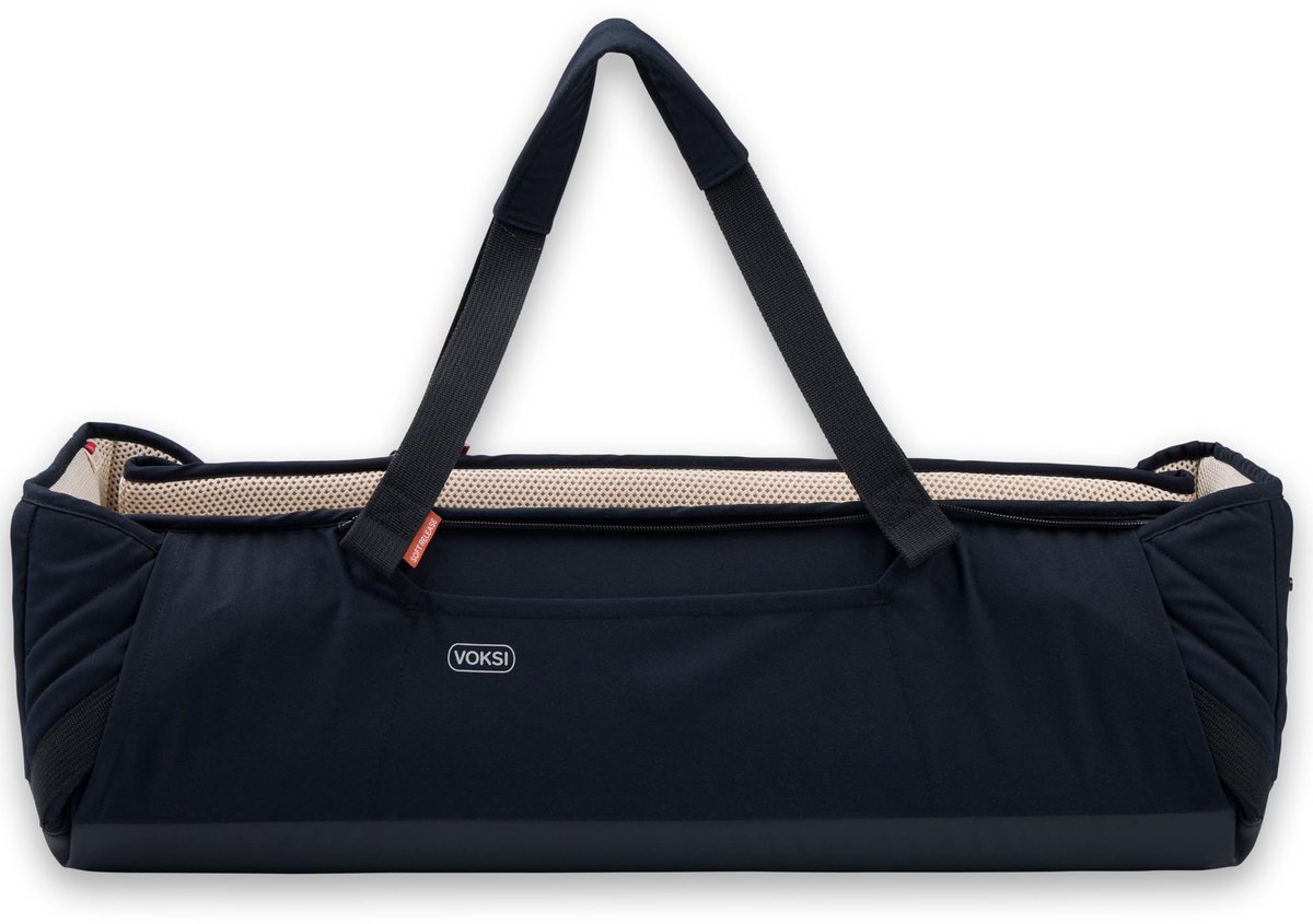 Voksi Carry Me - Babynest - Draagbaar babynestje - Reiswieg - Baby Nestje - Draagmand - Black Leaf