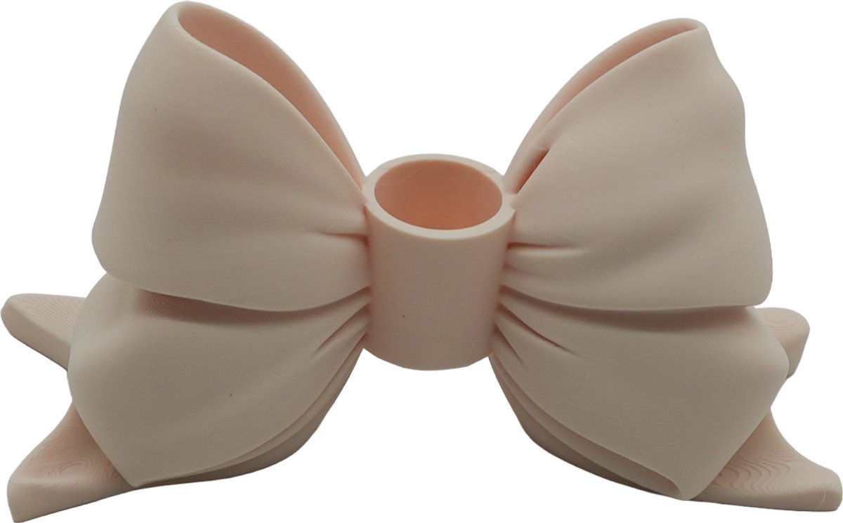 Lovora Waxinelichthouder Strik - Beige - 3d geprint - Geschikt voor LED waxinelichtjes – Moderne woonaccessoire – Stijlvolle waxinelichthouder