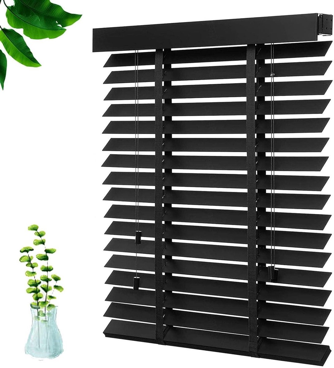 Houten Jaloezieën - Houten Raambekleding - Privacy Creëren - Massief Lindehout - 50 mm Lam