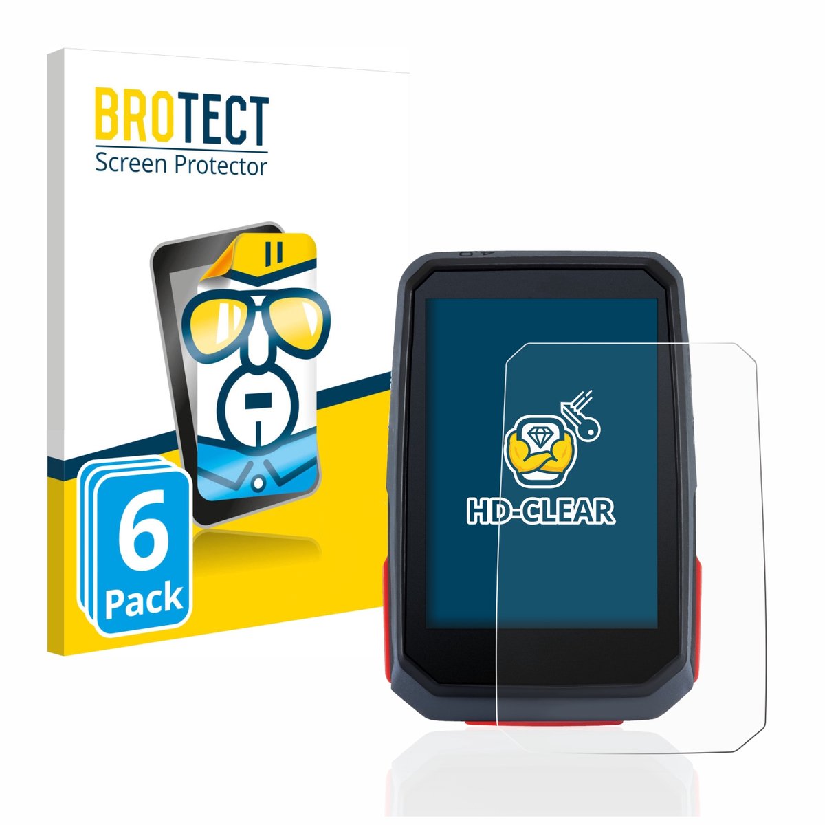 BROTECT - Screenprotector voor Sigma ROX 4.0 - Folie Beschermfolie transparant 6 Stuks