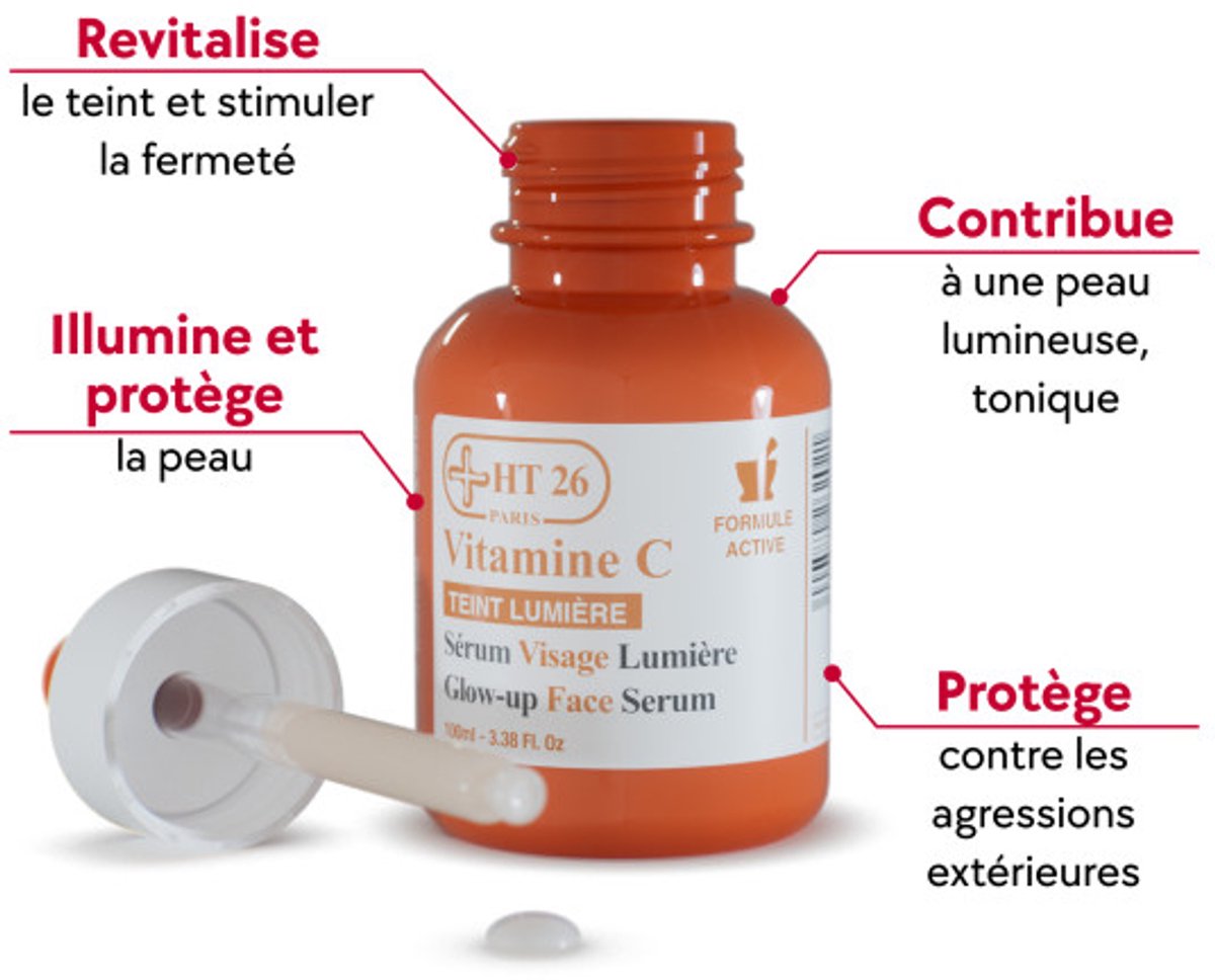 HT26 Paris Vitamin C Glow-Up Face Serum - 100ml