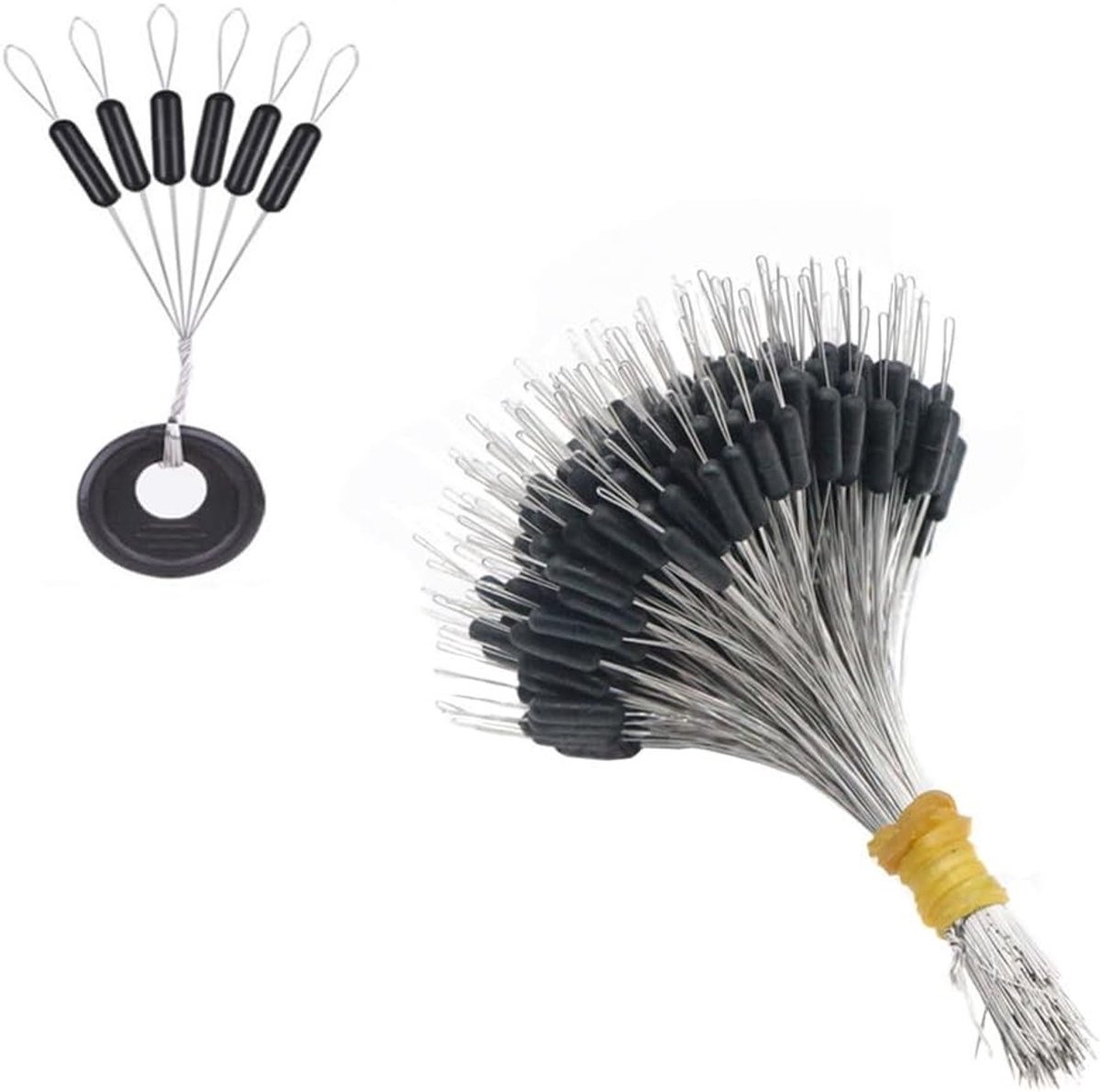 Rubber Stopper Kralen voor Vissen - 300 Stuks Drijvende Stopper Accessoires voor Visserslijnen van 0.2# tot 5.0#