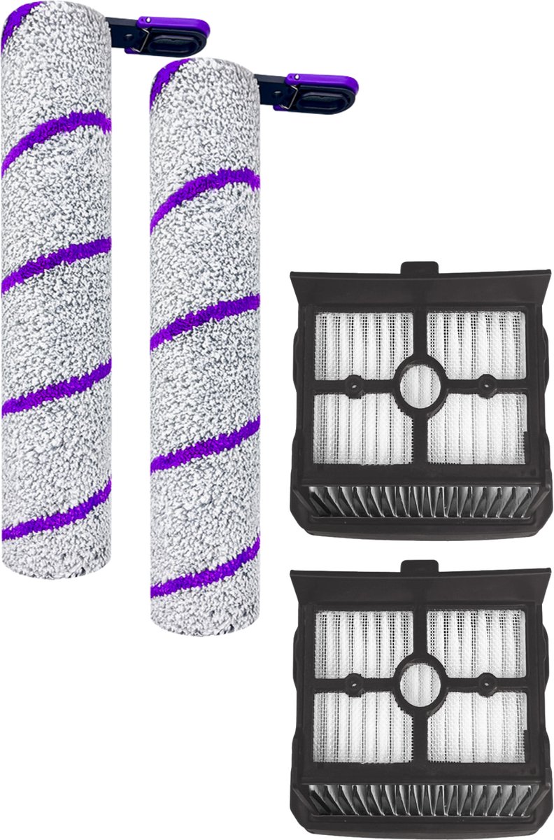 Replacements Borstel- en HEPA Filterset (2+2 stuks) Geschikt voor Rowenta X-Clean 10 (ZR336A01) – Hoge Kwaliteit & Perfecte Pasvorm